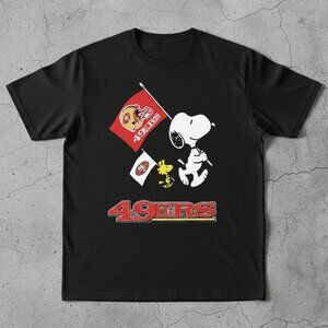 San Francisco 49ers Football Fan Graphic T-Shirt – Snoopy Inspired NFL Style